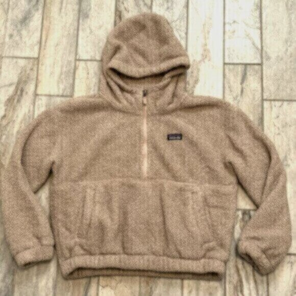 Patagonia girls youth XL Los Gatos Hoody Taupe Sweatshirt Pullover